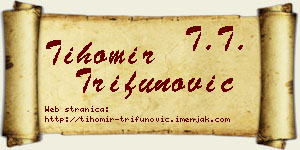 Tihomir Trifunović vizit kartica